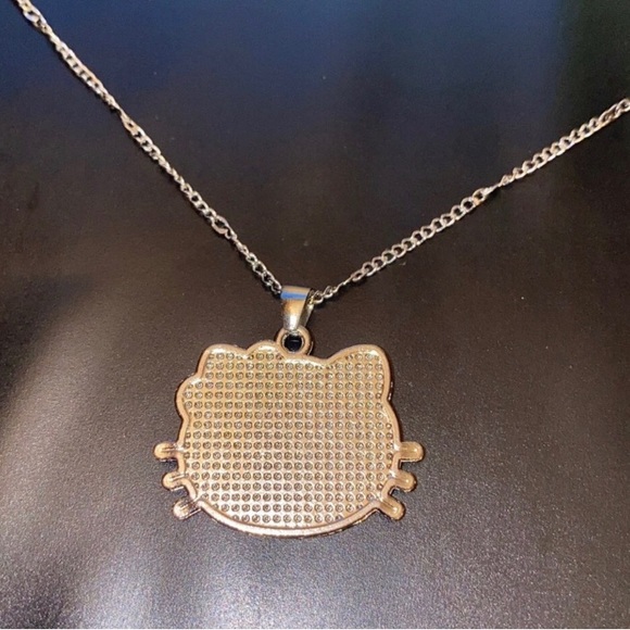 Hello Kitty Necklace 20 Inches heavy Cubic Zirconia 925k Brand New chain - Picture 4 of 6